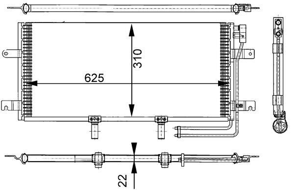 Skraplacz, klimatyzacja MAHLE AC332000S