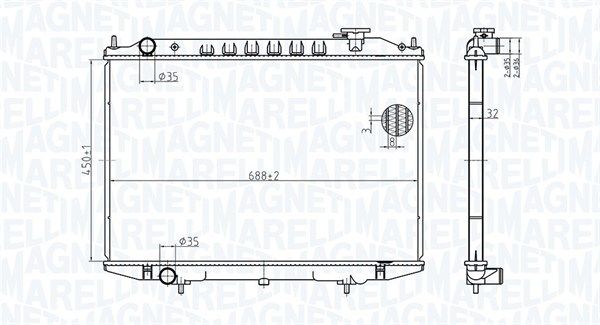 Chłodnica, układ chłodzenia silnika MAGNETI MARELLI 350213183500