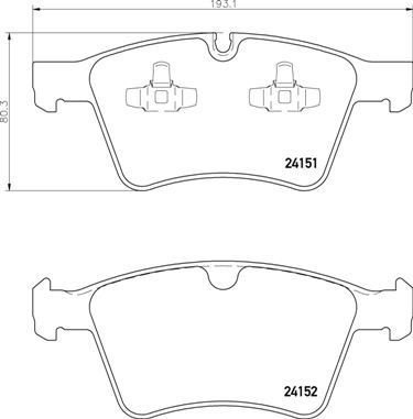 Zestaw klocków hamulcowych, hamulce tarczowe BREMBO P 50 115