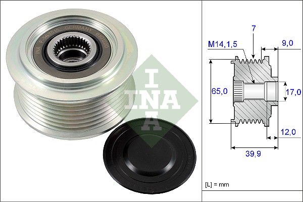 Alternator - sprzęgło jednokierunkowe INA 535022910