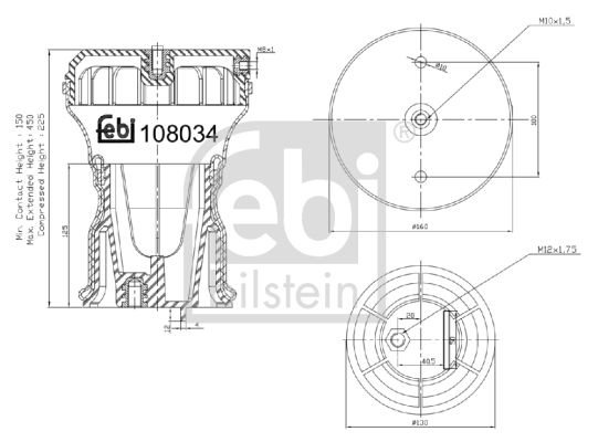 Miech, zawieszenie pneumatyczne FEBI BILSTEIN 108034