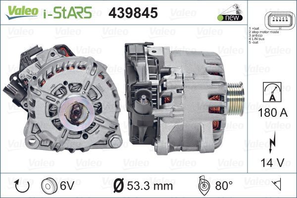 Rozrusznikoalternator VALEO 439845