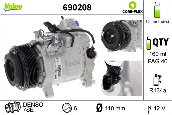 Sprężarka, klimatyzacja VALEO 690208