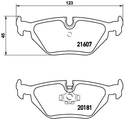 Zestaw klocków hamulcowych, hamulce tarczowe BREMBO P 06 013