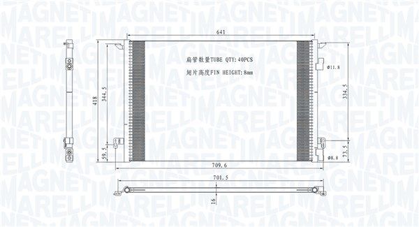 Skraplacz, klimatyzacja MAGNETI MARELLI 350203892000
