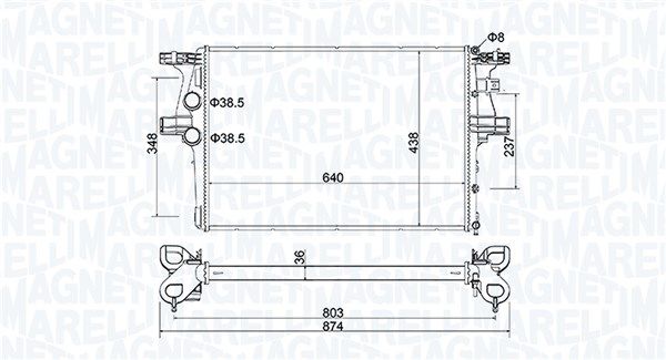 Chłodnica, układ chłodzenia silnika MAGNETI MARELLI 350213204600