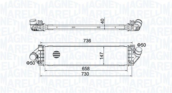 Chłodnica powietrza doładowującego MAGNETI MARELLI 351319204270