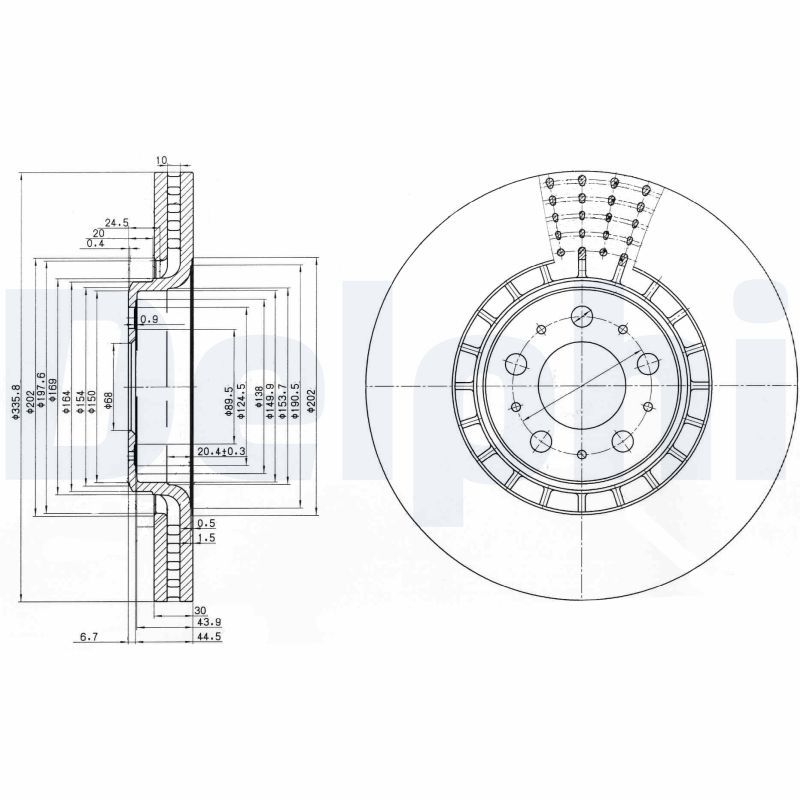 Tarcza hamulcowa DELPHI BG9783C