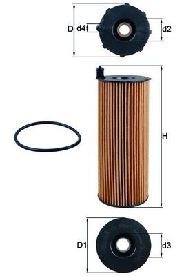 Filtr oleju MAHLE OX196/1D1