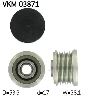 Alternator - sprzęgło jednokierunkowe SKF VKM03871