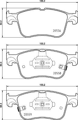 Zestaw klocków hamulcowych, hamulce tarczowe BREMBO P 24 218