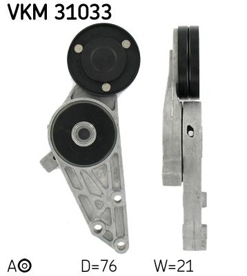 Rolka napinacza, pasek klinowy wielorowkowy SKF VKM 31033