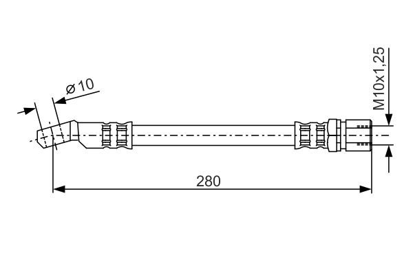 Przewód hamulcowy elastyczny BOSCH 1987476238