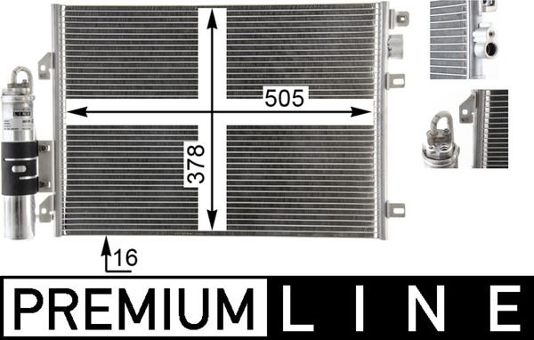 Skraplacz, klimatyzacja MAHLE ac 860 000p