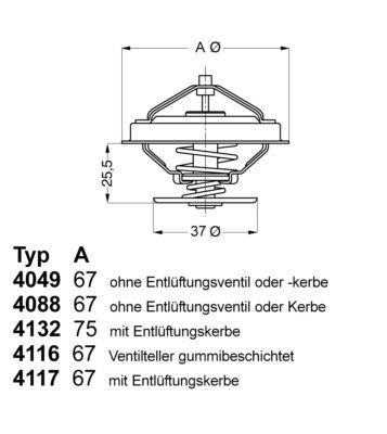 Termostat, płyn chłodzący WAHLER 4116.87D1