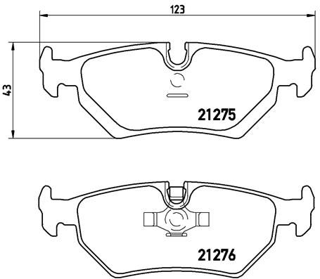 Zestaw klocków hamulcowych, hamulce tarczowe BREMBO P 23 062