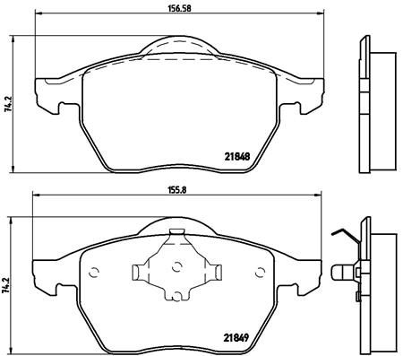 Zestaw klocków hamulcowych, hamulce tarczowe BREMBO P 85 039