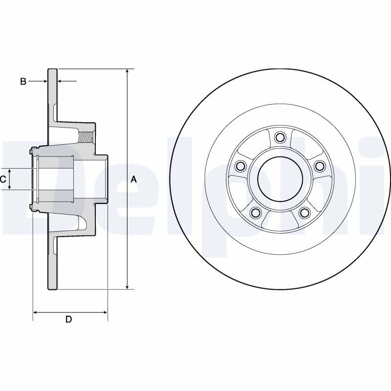 Tarcza hamulcowa DELPHI BG9135RS