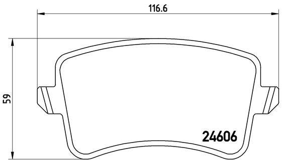 Zestaw klocków hamulcowych, hamulce tarczowe BREMBO P 85 100
