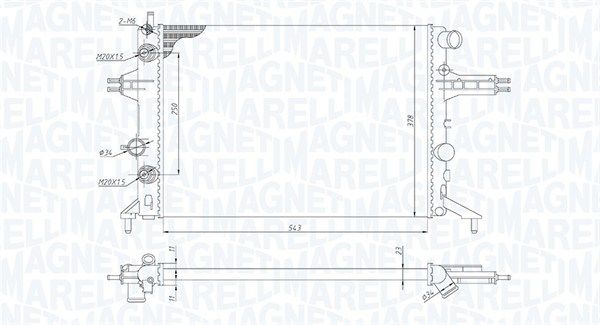 Chłodnica, układ chłodzenia silnika MAGNETI MARELLI 350213192800