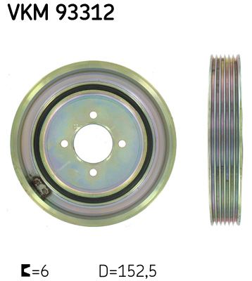 Koło pasowe, wał korbowy SKF VKM93312