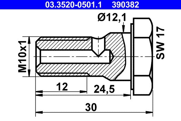 Śruba ampułowa ATE 03.3520-0501.1