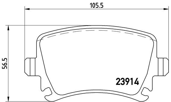Zestaw klocków hamulcowych, hamulce tarczowe BREMBO P 85 095