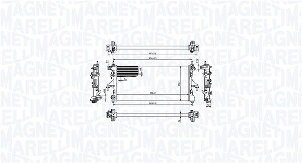 Chłodnica, układ chłodzenia silnika MAGNETI MARELLI 350213215000