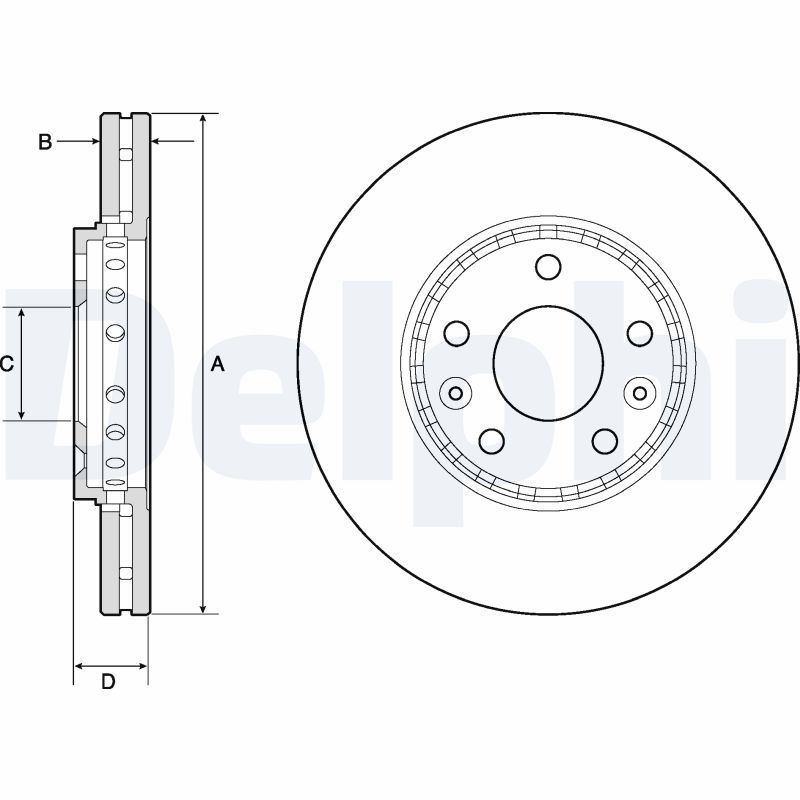 Tarcza hamulcowa DELPHI BG4815C