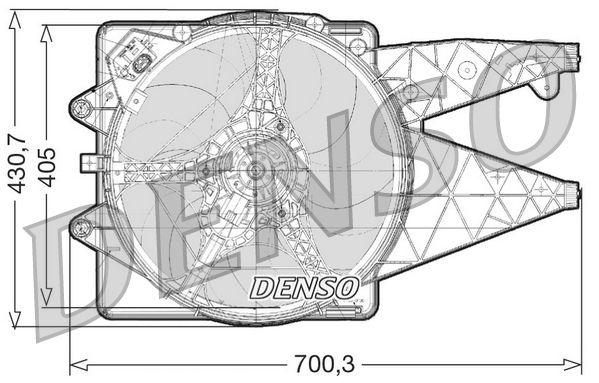 Wentylator, chłodzenie silnika DENSO DER01020