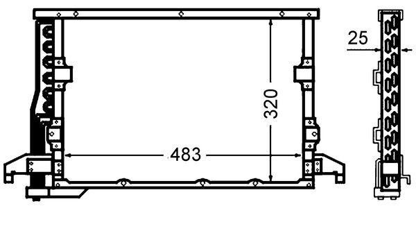 Skraplacz, klimatyzacja MAHLE ac 512 000s