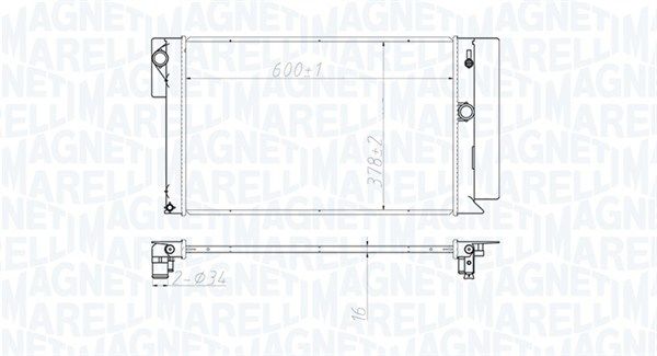 Chłodnica, układ chłodzenia silnika MAGNETI MARELLI 350213173100