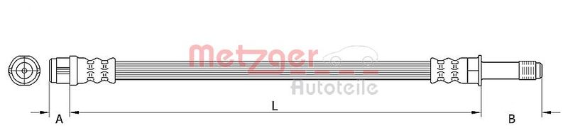 Przewód hamulcowy elastyczny METZGER 4110443