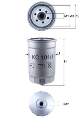 Filtr paliwa MAHLE KC101/1