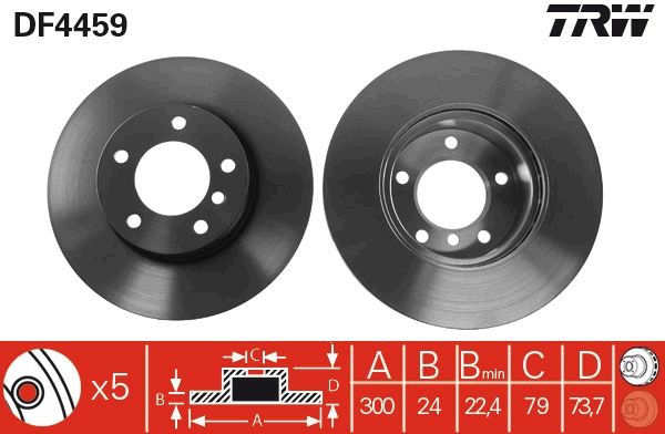 Tarcza hamulcowa TRW DF4459