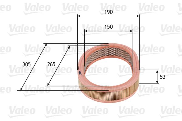 Filtr powietrza VALEO 585627
