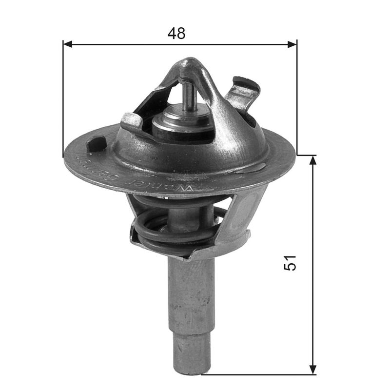 Termostat, płyn chłodzący GATES TH38490G1