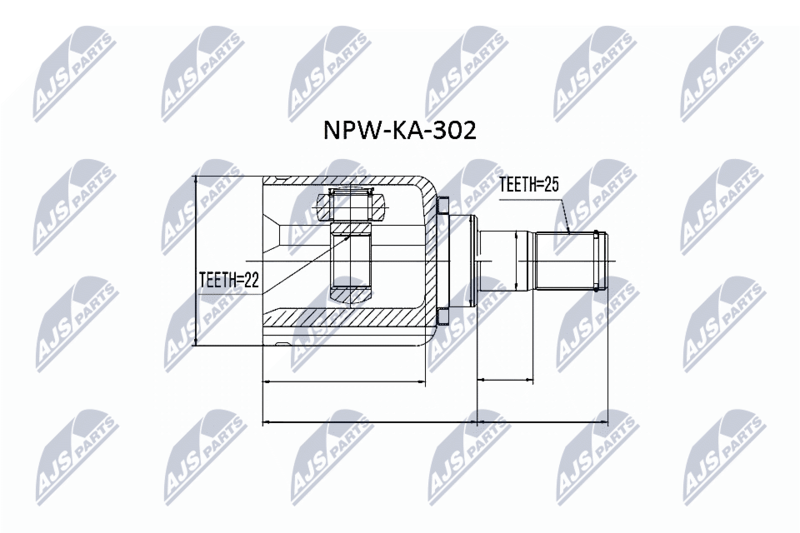 Zestaw przegubu, wał napędowy NTY NPW-KA-302