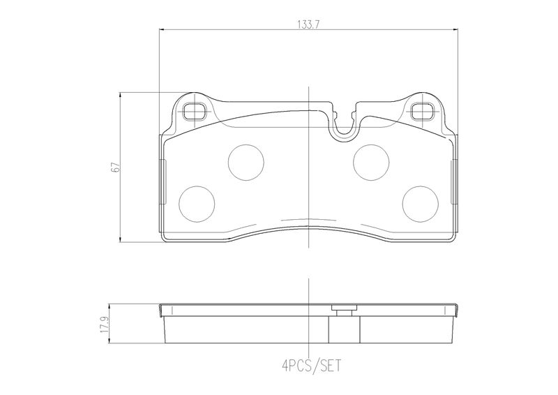 Zestaw klocków hamulcowych, hamulce tarczowe BREMBO P 06 111