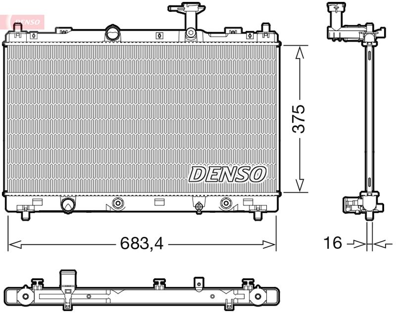 Chłodnica, układ chłodzenia silnika DENSO DRM47041