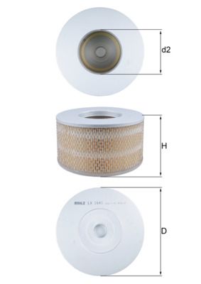 Filtr powietrza KNECHT LX 1641