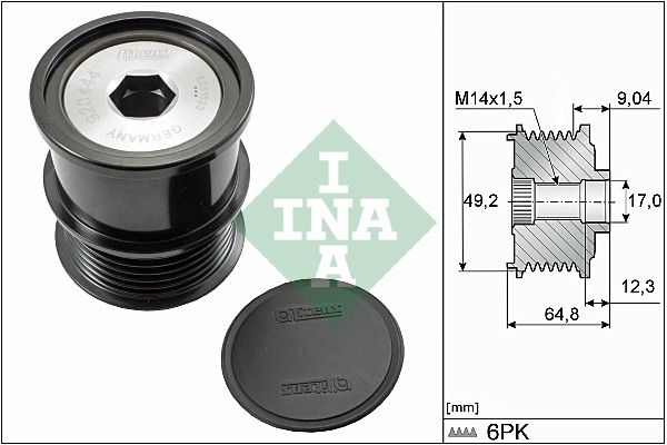 Alternator - sprzęgło jednokierunkowe INA 535028410