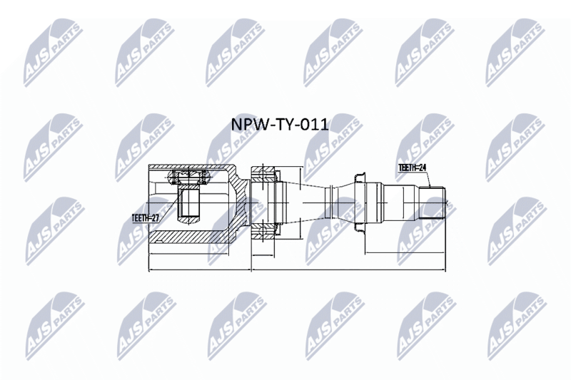 Zestaw przegubu, wał napędowy NTY NPW-TY-011