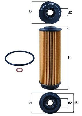 Filtr oleju MAHLE OX1146D