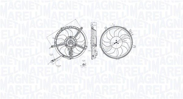 Wentylator, chłodzenie silnika MAGNETI MARELLI 069422851010