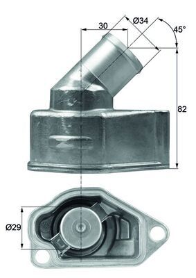 Termostat, płyn chłodzący MAHLE TI992