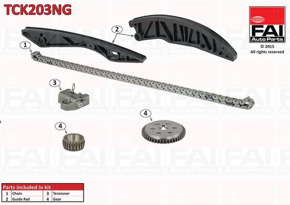Zestaw łańcucha rozrządu FAI AutoParts tck203ng