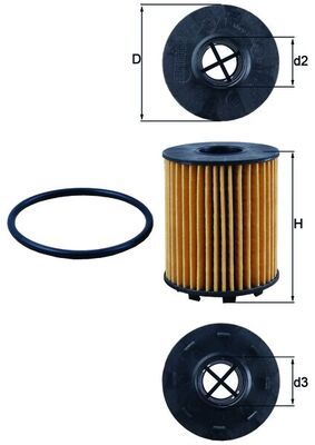 Filtr oleju MAHLE OX371D