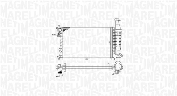 Chłodnica, układ chłodzenia silnika MAGNETI MARELLI 350213186400