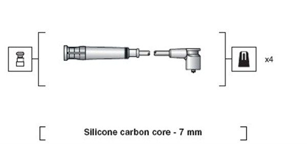 Zestaw przewodów zapłonowych MAGNETI MARELLI 941318111269